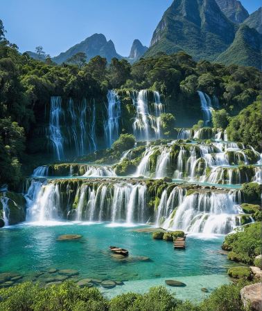 6D5N • Family Adventure Package: featuring the exploration of the majestic Detian Waterfall, a visit to the magnificent Tongling Grand Canyon, a one-day tour of Weizhou Island