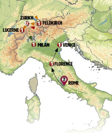 8D7N • Italy and Switzerland ROT