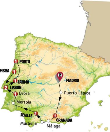 12D11N • Andalusia and Portugal completely Madrid