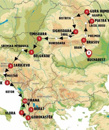 17D16N • From Bucharest to Tirana