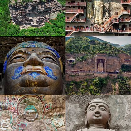 中国甘肃天水麦积山石窟3日2晚跟团游