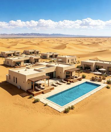 5D4N • Upgrade to small group upon inquiry. Yinchuan + Zhongwei . Join the Five Lakes Cross Tour to stay in a newly upgraded Moroccan-style tent and enjoy exclusive drone aerial photography.