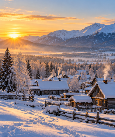 4D3N • Northern Xinjiang · Kanas Scenic Area+Baihaba Scenic Area+Hemu Scenic Area | 1+1 First-Class Cabin+2 Nights in Scenic Areas | Snow Season Presale · Unlimited Skiing on Jikepulin Powder Snow | Stay in Hemu & Baihaba