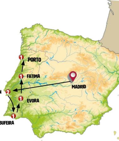 7D6N • Portugal Algarve, Lands of the Tagus  (end Porto)