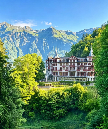 5D4N • France + Switzerland "Crash Landing on You Filming Locations" In-depth Switzerland "6-15 Person Leisure Small Group" Jungfrau Mountain Stream & Lakeside Tour + Scenic Hotel + Bach Music Academy Real-life Hotel
