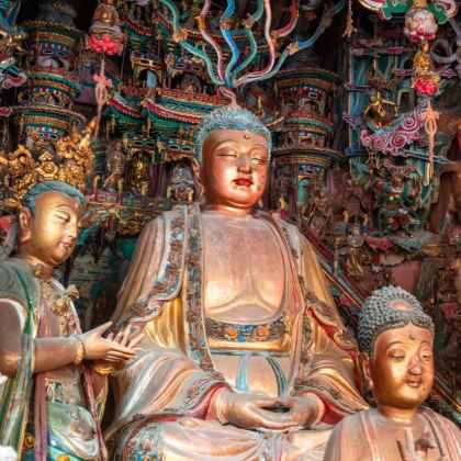 山西太原+五台山+云冈石窟+平遥古城+山西黄河壶口瀑布旅游区7日6晚跟团游