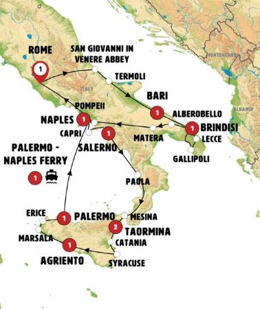 11D10N • Beautiful Puglia, Southern Italy and Sicily