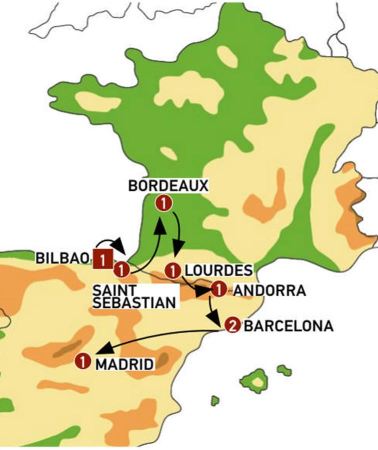 9D8N • Basque Country, Andorra and Barcelona with Lourdes