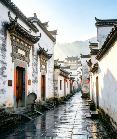 4D3N • Stay on peaks for sunrise, wander villages for ink-wash scenery : Huangshan Scenic Area + Hongcun Village + Xidi