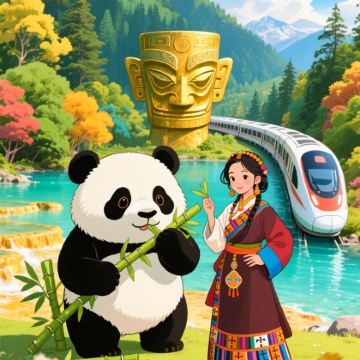 成都+九寨沟+黄龙风景名胜区+都江堰景区+三星堆博物馆6日5晚拼小团