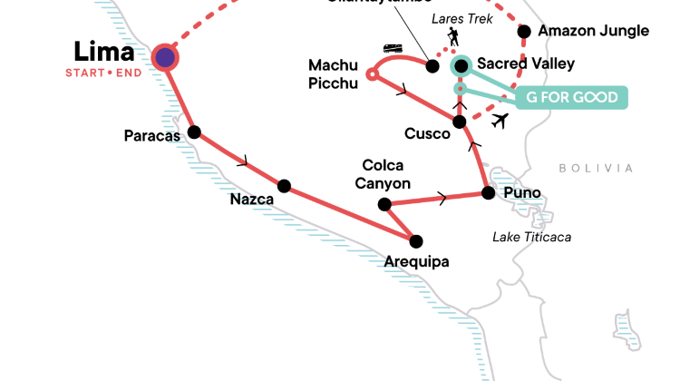 Lares Trek | 21-Day Absolute Peru Tour from Lima · Paracas, Nazca, Arequipa, Colca Canyon, Puno, Cusco, Sacred Valley, Ollantaytambo, Machu Picchu, Amazon Jungle