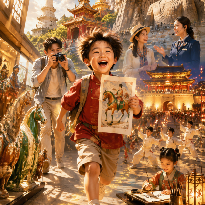 『神都奇遇记·5日亲子研学营』洛阳+开封 唐宋双城 中英双语团期可选·五钻舒心团‖ 暑期亲子必选·带娃沉浸式探秘·百宝镇馆探索｜博物馆印章收集+白马寺异域建筑趣味体验 带娃也轻松｜唐三彩手作+飞花令，亲子互动爆满