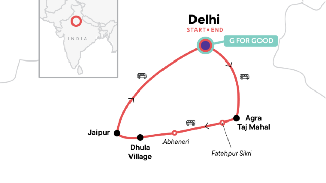 8-Day Golden Triangle India Adventure Tour ·Delhi, Agra and Jaipur | Taj Mahal, Agra Fort, Fatehpur Sikri, Dhula Village, Amber Fort and City Palace