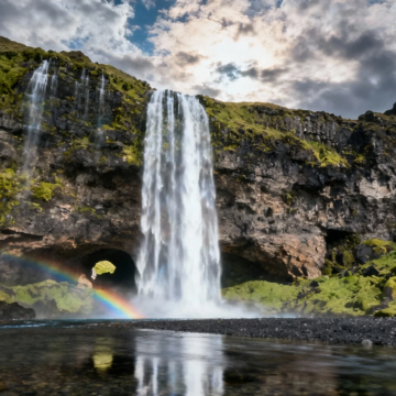 黄金旅游圈+黑沙滩+蓝冰洞+维克+塞里雅兰瀑布6日5晚拼小团