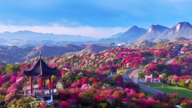 贵州贵阳+黄果树景区+荔波小七孔景区+西江千户苗寨+梵净山+镇远古城+百里杜鹃风景区7日6晚跟团游·春季赏花+5A百里杜鹃花海+20人团+2+1保姆车+夜宿西江苗寨景区内+24h专车接站