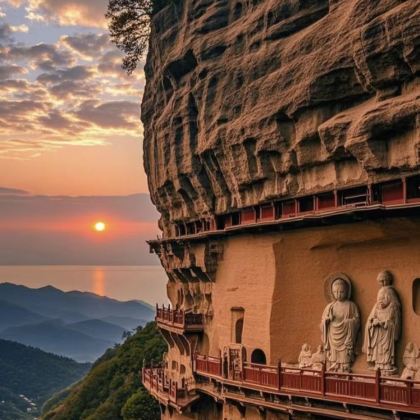 麦积山石窟+伏羲庙+官鹅沟大景区+洛克之路+扎尕那+黄河九曲第一湾+甘加秘境+八坊十三巷8日7晚私家团