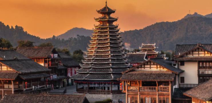 三江】大公馆/五星碧莲江景 丹洲古镇 程阳八寨 三江鼓楼【金坑双索