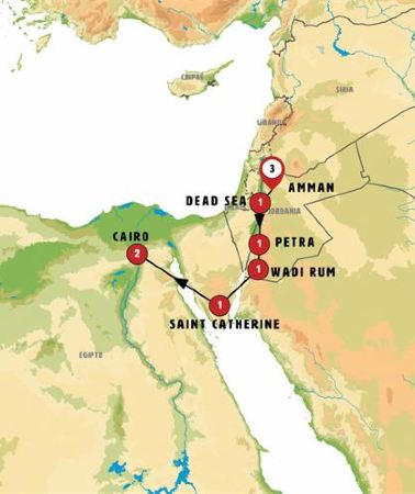10D9N • Lights of Jordan and Cairo