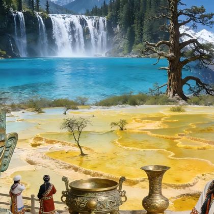 九寨沟风景区+黄龙风景名胜区+三星堆博物馆+成都大熊猫繁育研究基地4日3晚跟团游