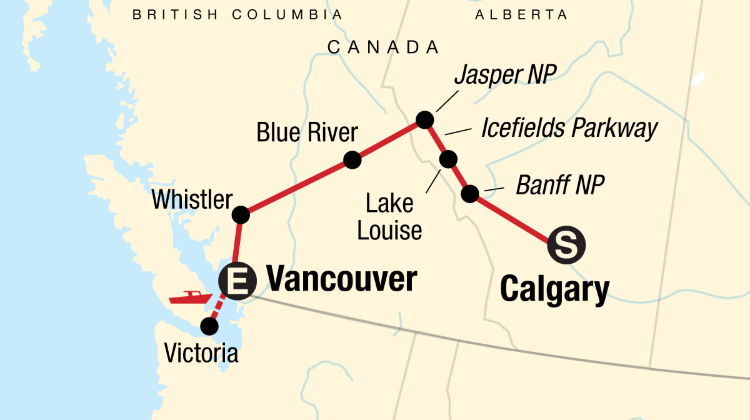 12-Day Journeys: Discover the Canadian Rockies - Westbound