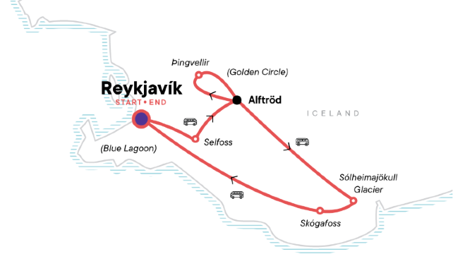 5-Day Iceland Winter Adventure Tour·Northern Lights, Waterfalls & Geothermal Wonders