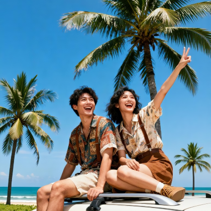 广西南宁+德天跨国瀑布景区+明仕田园+北海+涠洲岛+通灵大峡谷6日5晚自由行