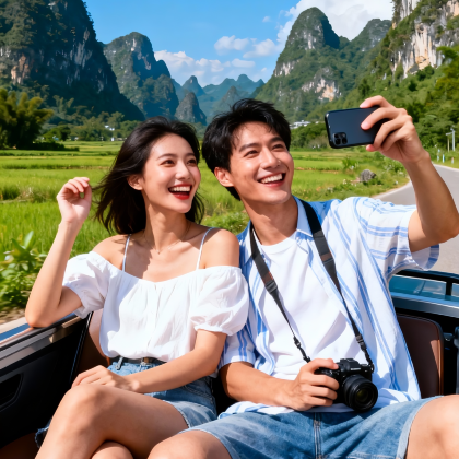 广西南宁+北海+崇左+德天跨国瀑布景区+通灵大峡谷4日3晚自由行