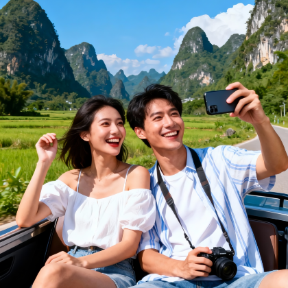 广西南宁+北海+崇左+德天跨国瀑布景区+通灵大峡谷4日3晚自由行