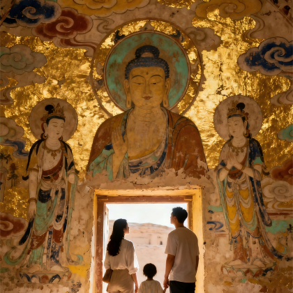 敦煌+西宁+莫高窟+茶卡盐湖+鸣沙山月牙泉6日5晚拼小团