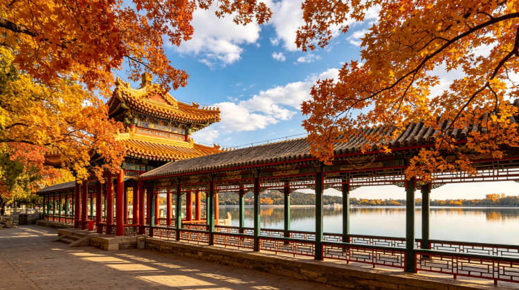6-Day Golden autumn journey in Beijing:  Gubeikou Ancient Town + The Palace Museum + Summer Palace + Mutianyu Great Wall + Temple of Heaven + Lama Temple + Shichahai Scenic Area
