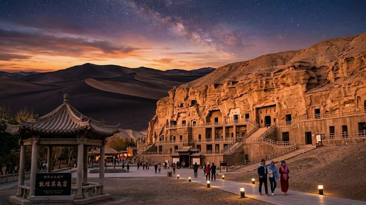5-Day Private Tours: Dunhuang, Mingsha Mountain Crescent Spring, Yulin Grottoes, Yang Pass, Yumen Pass, and Dunhuang Yardang National Geopark | Complimentary Children's Tickets to the Mogao Grottoes and A-class Ticket·  