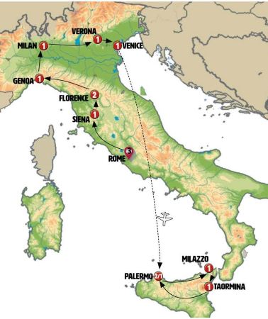 16D15N • Tutta Italia and Sicily with Aeolian Islands