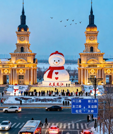 5D4N • Journey to a northern winter wonderland | Harbin + Xuexiang National Forest Park + Yabuli Ski Resort [Snowmobiling | 3 hrs of skiing | Harbin Ice and Snow World | Stay in Xuexiang National Forest Park, check out St. Sophia Cathedral, Central Street, and CHINESE BAROQUE]