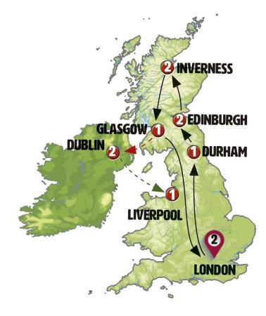 12D11N • Extensive United Kingdom and Ireland end Dublin