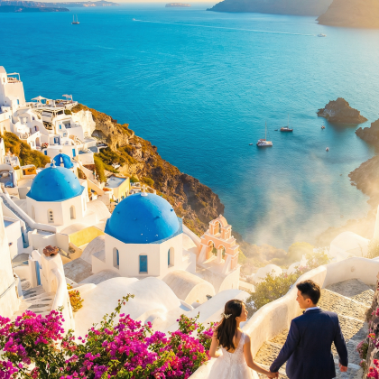 希腊雅典+圣托里尼+卡兰巴卡+德尔菲10日9晚跟团游