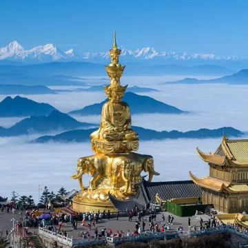 峨眉山+乐山大佛+三星堆博物馆+成都大熊猫繁育研究基地3日2晚跟团游