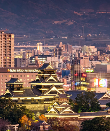 9D8N • Japan Kyushu: Kokonoe Yume Otsuribashi - Yufuin Floral Village - Tenjin Shopping District 