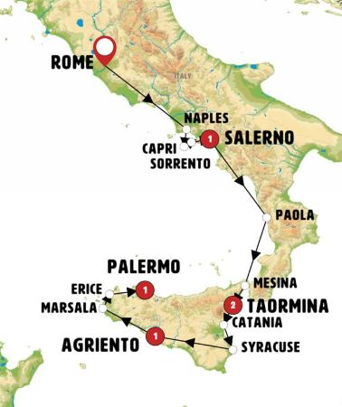 6D5N • Sicily and Southern Italy  Ending in Palermo
