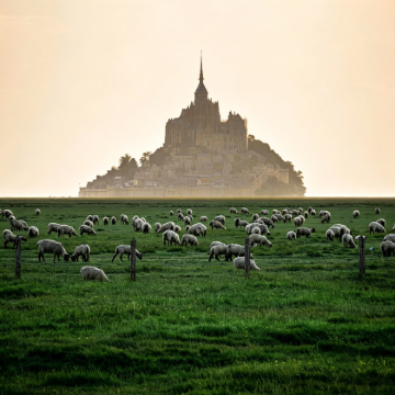 法国诺曼底圣米歇尔山8日7晚私家团