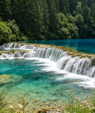 3D2N • Jiuzhaigou & Huanglong: high-speed railway station transfers, upward cable car & sightseeing bus included