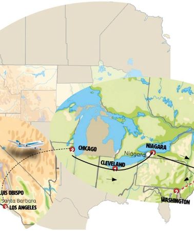 16D15N • California Coast, Chicago, and NY, Ending in Washington