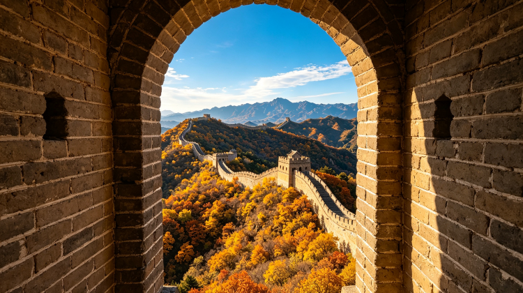 7-Day Beijing fall scenic escape · two Great Wall sections, Summer Palace, ancient temples, Wudaoying and Liulichang, with complimentary Peking Opera experience plus one-day tour to Gubei Water Town