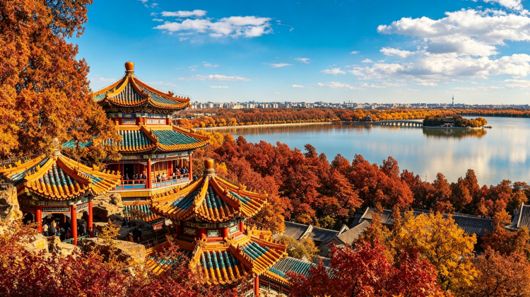 7-Day Beijing fall scenic escape · two Great Wall sections, Summer Palace, ancient temples, Wudaoying and Liulichang, with complimentary Peking Opera experience plus one-day tour to Gubei Water Town