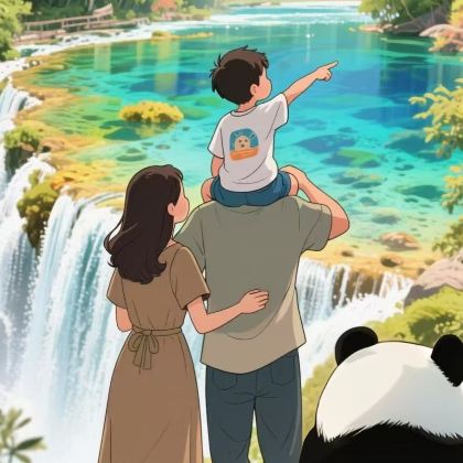 成都+九寨沟+黄龙风景名胜区+三星堆博物馆5日4晚拼小团