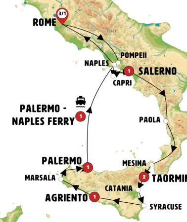 11D10N • Sicily and Southern Italy with Rome
