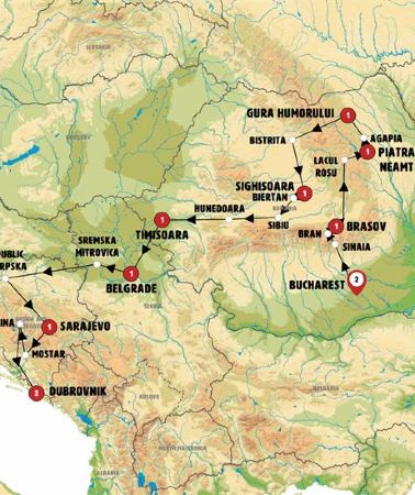 12D11N • Balkan Tour – Ending in Dubrovnik