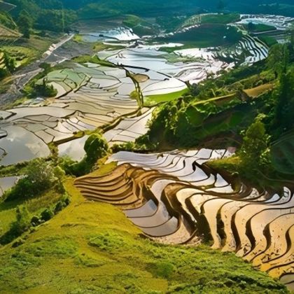 昆明+抚仙湖+建水+元阳+蒙自+普者黑景区+弥勒6日5晚跟团游