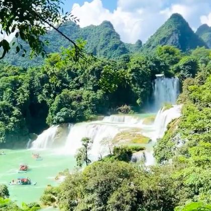 广西崇左+德天跨国瀑布景区+渠洋湖+鹅泉+通灵大峡谷+明仕田园3日2晚私家团