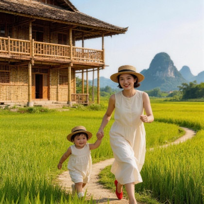 广西南宁+德天跨国瀑布景区+明仕田园+发现·弄岗景区+北海银滩景区6日5晚自由行