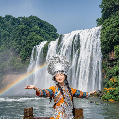 贵州黄果树景区+西江千户苗寨+荔波5日4晚拼小团